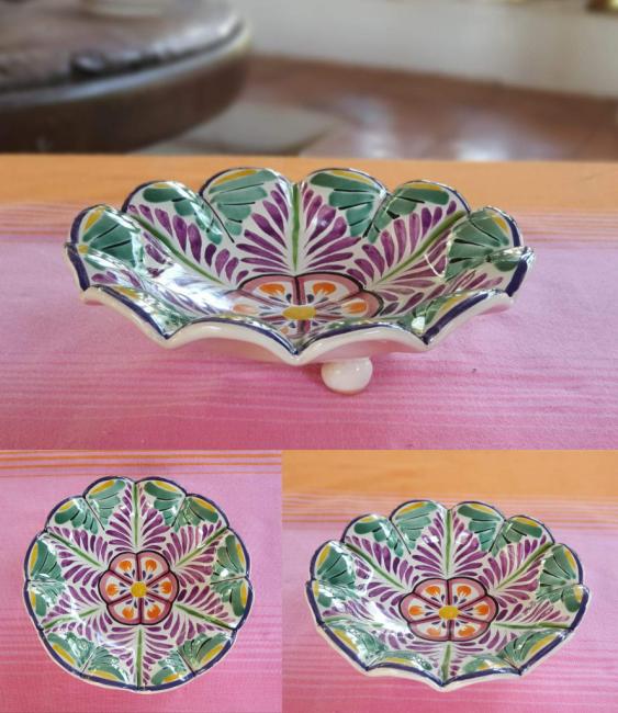 ceramic-flower-snack-dish-hand-painted-purple-tableware