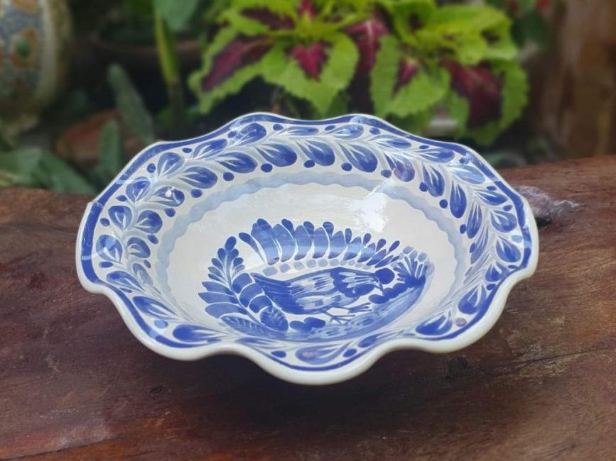 ceramic-pasta-bowl-talavera-majolica-chickens-handmade-mexico