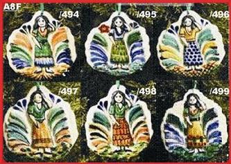 ceramica mexicana pintada a mano majolica talavera libre de plomo ORNAMENTOS MUJER