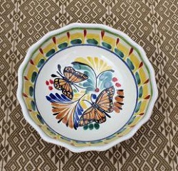 200502-29-01+mexican+bowl+ceramic+hand+thrown+folk+art+mexico+dinnerware+butterfly+motive