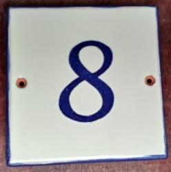ceramica mexicana pintada a mano majolica talavera libre de plomo Azulejo con Numero 8