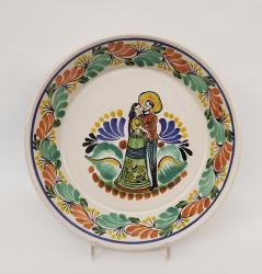 ceramica mexicana pintada a mano majolica talavera libre de plomo Platon Redondo Boda <br>en Colors Verde-Nacar