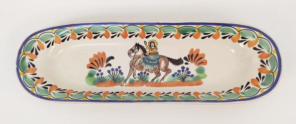 ceramica mexicana pintada a mano majolica talavera libre de plomo Botanero Largo<br>Charra