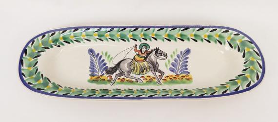 ceramica mexicana pintada a mano majolica talavera libre de plomo Botanero Largo<br>Charra II