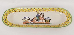 ceramica mexicana pintada a mano majolica talavera libre de plomo Botanero Largo<br>Charro II