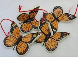 ceramica mexicana pintada a mano majolica talavera libre de plomo Ornamento<br>Mariposa Monarca