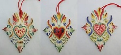 ceramica mexicana pintada a mano majolica talavera libre de plomo Ornamento Corazon Gde