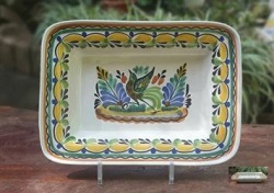 bird-snach-ceramic-dish-handcrafts-tableware-mexicantable-majolica-talavera-gifts