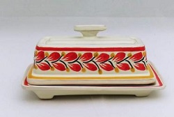 ceramic-butter-cover-dish-tableware-blue-talavera-majolica-handmade-mexico-amazon-gifts-pottery-red-flower