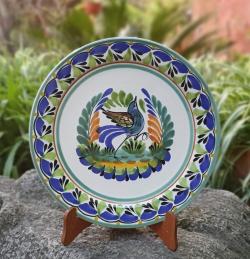 dancing-bird-7-plate-mexicanpottery-ceramics-handmade-handthrown-handpaited-gorkypottery-mexico-majolica-eatdifferent-tabletop-ceramics