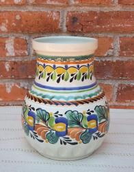 mexican+flower+vase+pottery+hand+thrown+majolica+decorative+jar+home+and+garden+gorky+worshop+guanajuato+2