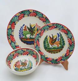 mexican-ceramic-bird-christmas-collection-dish-set-dinnerware