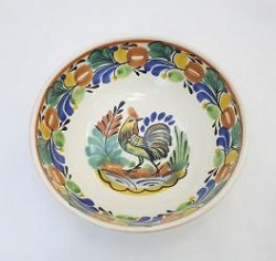 mexican-ceramic-cereal-soup-bowl-handmade-handcrafts-talavera-majolica-rooster