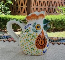 mexican-ceramic-pottery-folk-art-creamer-rooster-majolica-hand-made-mexico-iii