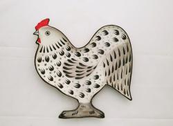 mexican-ceramics-rooster-black-snack-plate-farm-ranch-table-wedding