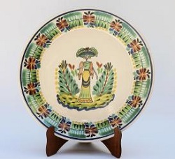 mexican-decorative-plate-catrina-motives-halloween-day-of-dead-ceramic-hand-made-mexico