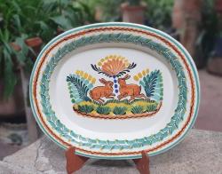 rabbit-mexican-pottery-tray-rabbit-motive-folk-art-handcrafts-tableware-mexicantable