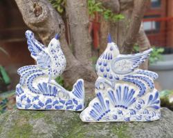 talavera-decorative-bird-table-hancrafts-talavera-majolica-handmade-mexico-blue