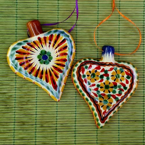  christmas-gifts-ornaments-for-tree-handpainted-ceramic-heart-set-4