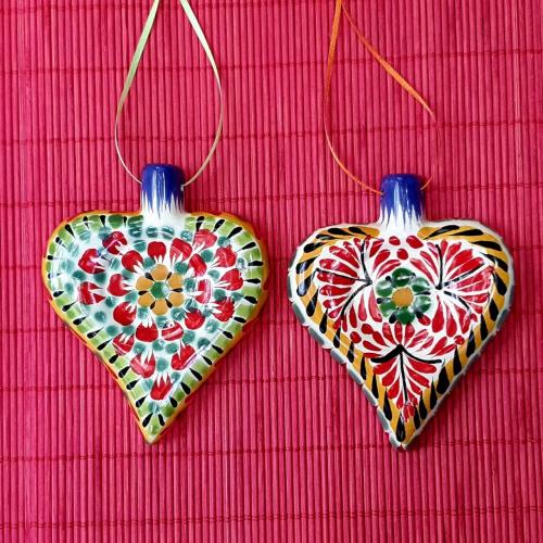  christmas-gifts-ornaments-for-tree-handpainted-ceramic-heart-set-5