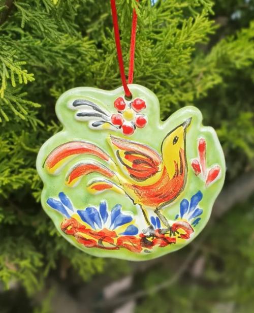  flat-mexican-ceramics-ornament-hand-painted-bird-decor-tree