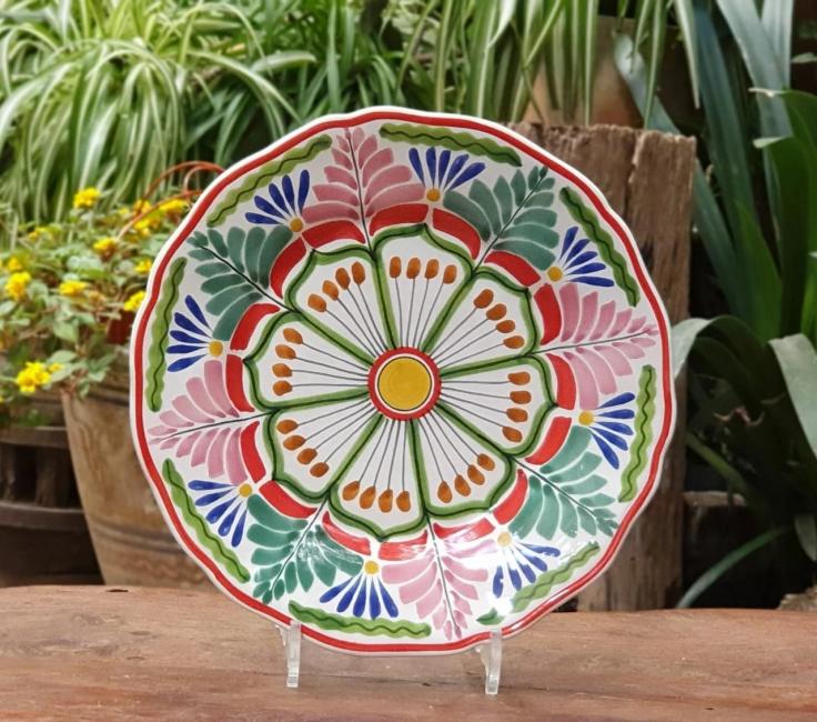  flower-plate-blue-talavera-handcrafts-gto-mexico-art-gallery-tableware-tabledecor-majolica