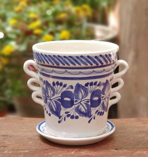 flowerplatter-maceta-handthrown-handmade-hand-painted-mexican-pottery-gorkygonzalez-gorkypottery-flowers-garden-jardin