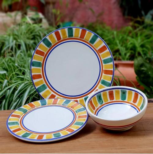 happystripes-plates-vajilla-handmade-gorkypottery-tabletop-mexicanceramics-pottery-handpaintedmajolica-mexico