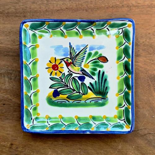  hummingbird-bread-square-plate-tableware-ceramic-majolica-art-1-2