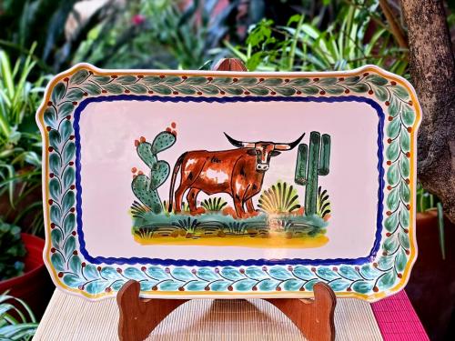  longhorn-bull-rodeo-rectangular-platter-tray-ceramics-handmade-mexico-01