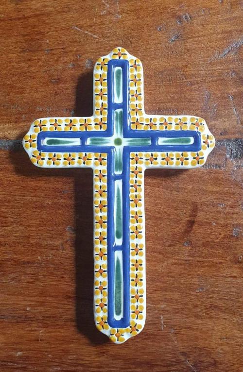  mediumcross-ceramics-handmade-handpainted-mexicanpottery-gorkypottery-tradicional-decoration-religion-mexicanculturejpg