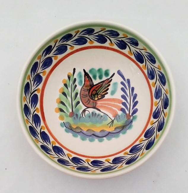  mexican-ceramic-cereal-soup-bowl-handmade-handcrafts-talavera-majolica-bird-blue