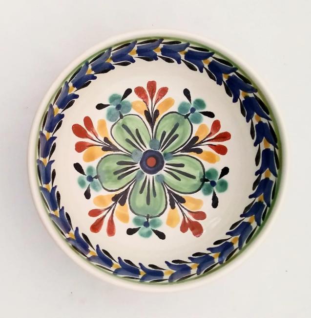  mexican-ceramic-cereal-soup-bowl-handmade-handcrafts-talavera-majolica-flower