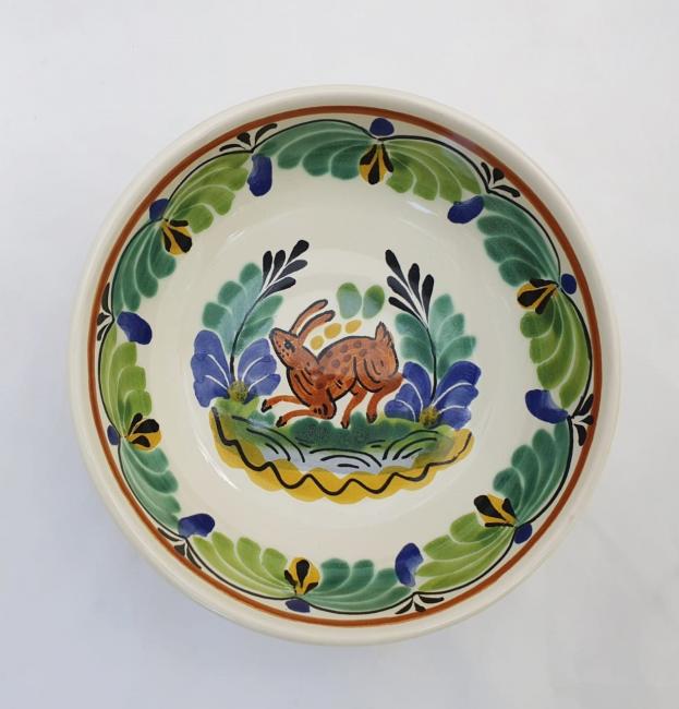 mexican-ceramic-cereal-soup-bowl-handmade-handcrafts-talavera-majolica-rabbit
