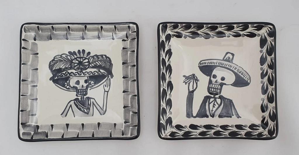  mexican-ceramic-plates-tapas-plates-pottery-hand-made-mexico-amazon-catrina-decorative-halloween-day-of-dead