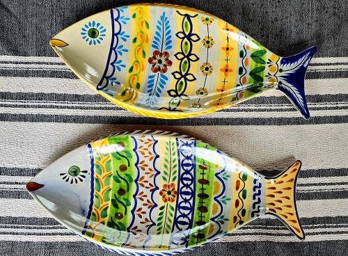  mexican-ceramics-fish-plates-set-tableware-majolica-wedding-gifts-snack-colors