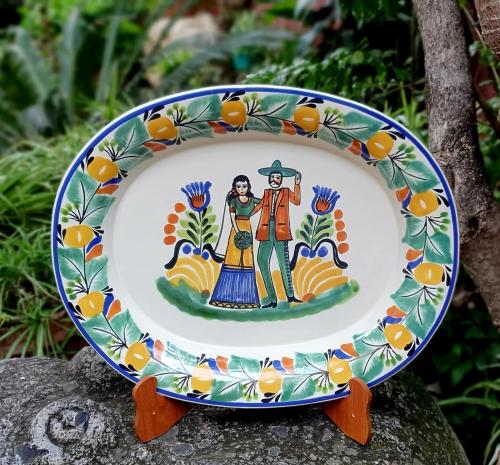  mexican-ceramics-oval-platter-wedding-gift-talavera-mayolica-gto-mexico-present