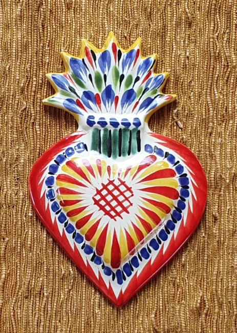  mexican-ornament-sacread-heart-hand-crafts-pottery-hand-made-mexico-decorative-christmas-nativity-majolica