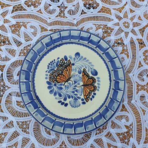 mexican-plate-butterfly-dinner-salad-table-accent-blue-and-white-3