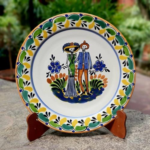  mexican-plates-catrina-wedding-halloween-skeletons-couple-gift-museum-art