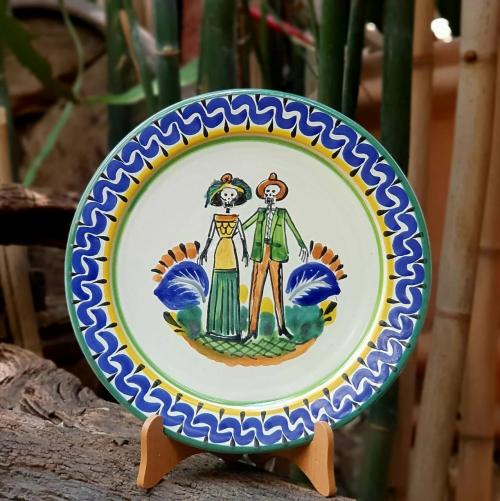  mexican-plates-catrina-wedding-halloween-skeletons-couple-gift-museum-handcrafts