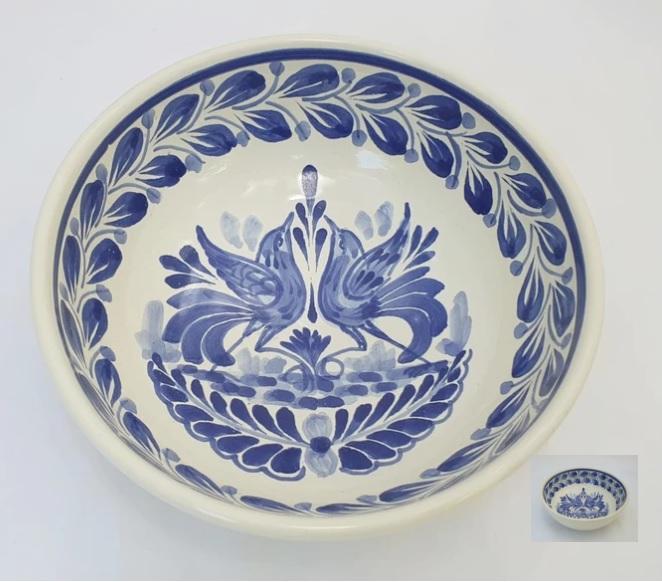 mexican-plates-cereal-soup-bowl-handcrafts-talavera-love-birds-mexico