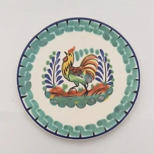  mexican-plates-tapas-plates-majolica-hand-made-mexico-rooster-motive-tableware-farm-amazon