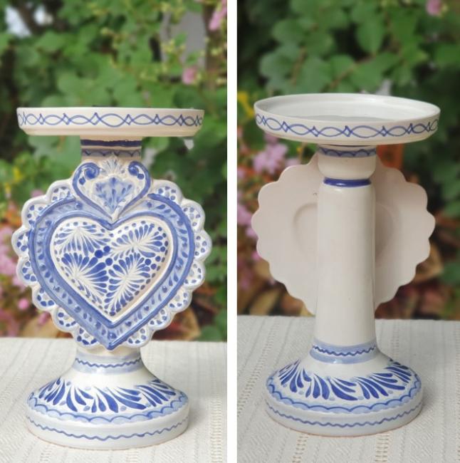  mexican-pottery-candle-holder-decorative-home-and-garden-majolica-blue