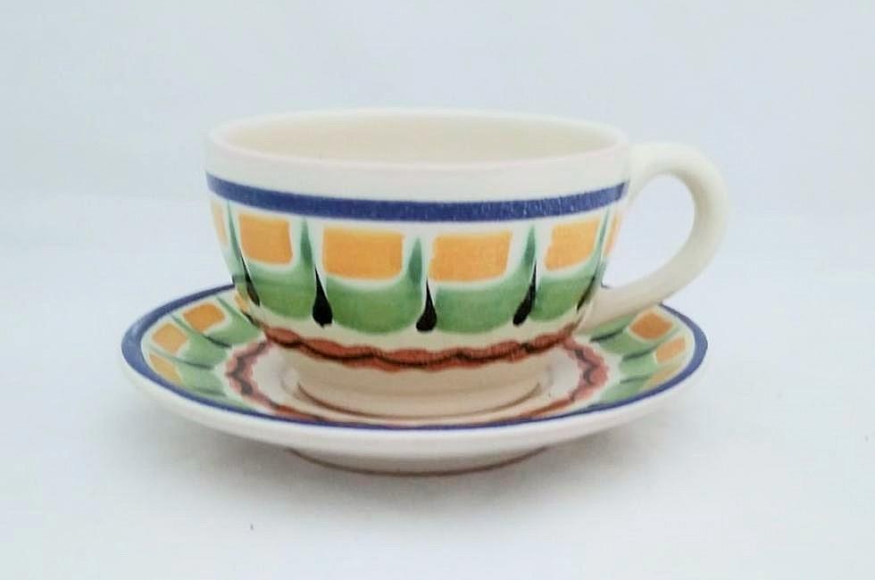  mexican-pottery-ceramic-tableware-cup-and-saucer-majolica-hand-painted-mexico-multicolors-iv
