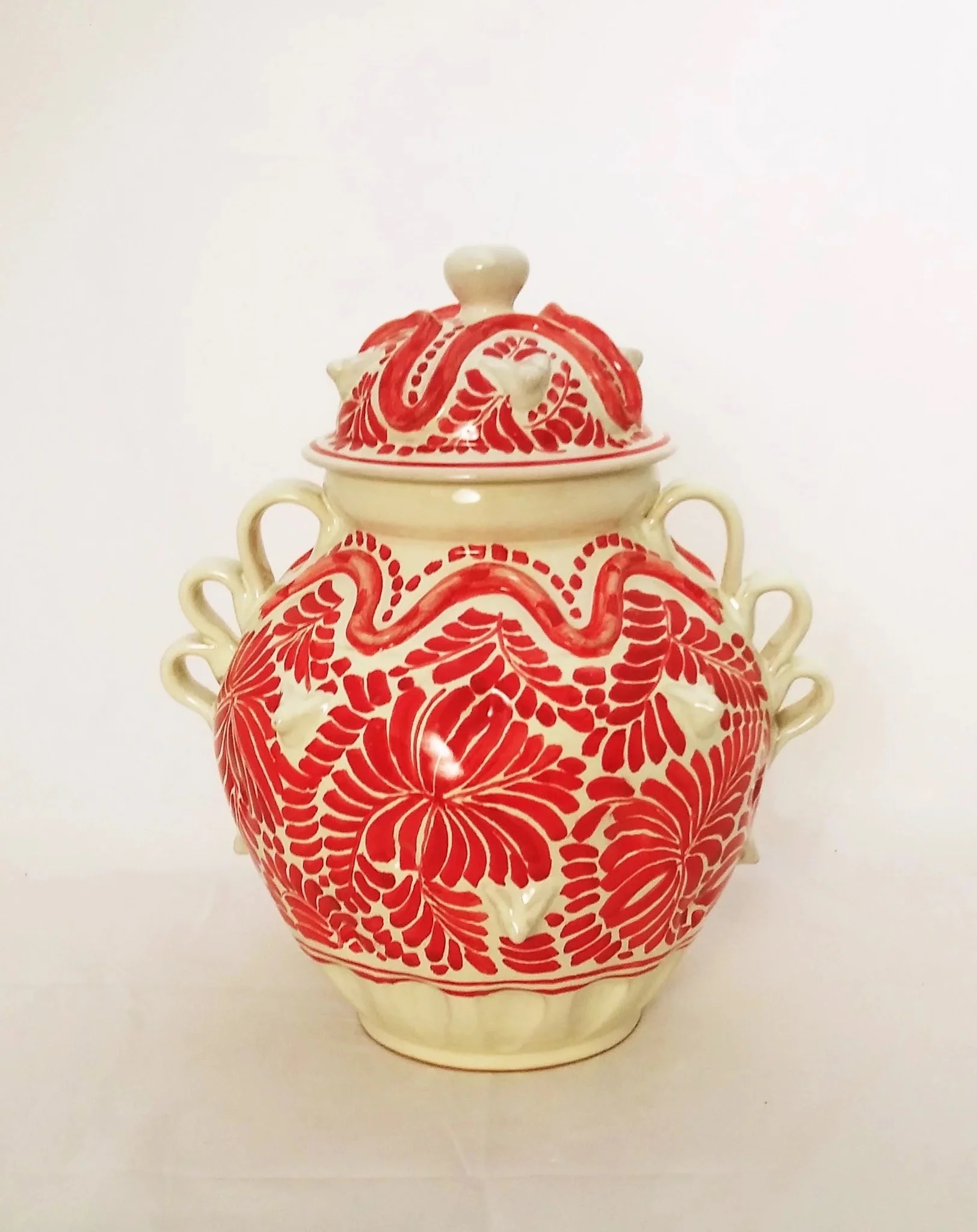  mexican-pottery-decorative-red-milestone-vase-handcrafts-doggy-face-interiorhome-decor-wedding-gift