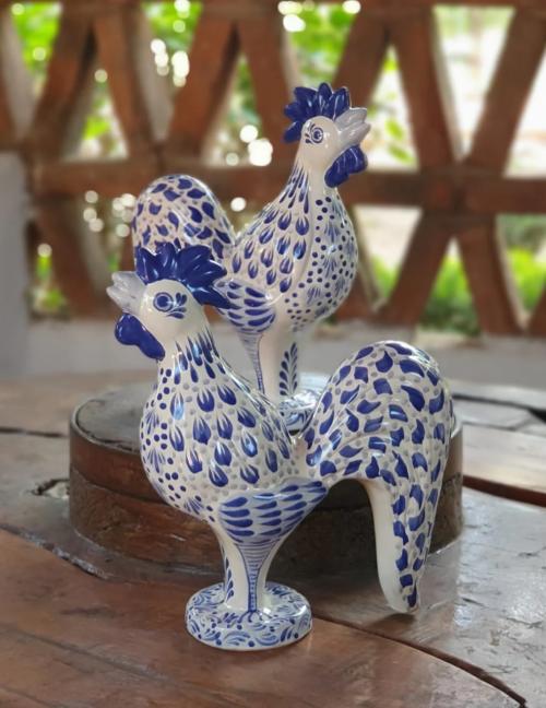  roosterfigure-ceramic-hand-painted-mexican-pottery-ceramics-handmade-handpainted-gorkypottery-gallo-decor-decorationfigures-blue
