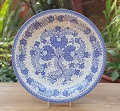 200401-12-mexican-wall-platters-hand-painted-hand-wheel-folk-art-blue-little-flower-gorky-workshop