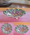 ceramic-flower-snack-dish-hand-painted-purple-tableware