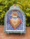 mexican-pottery-home-decor-majolica-mexico-blue-heart-altarpiece-wall